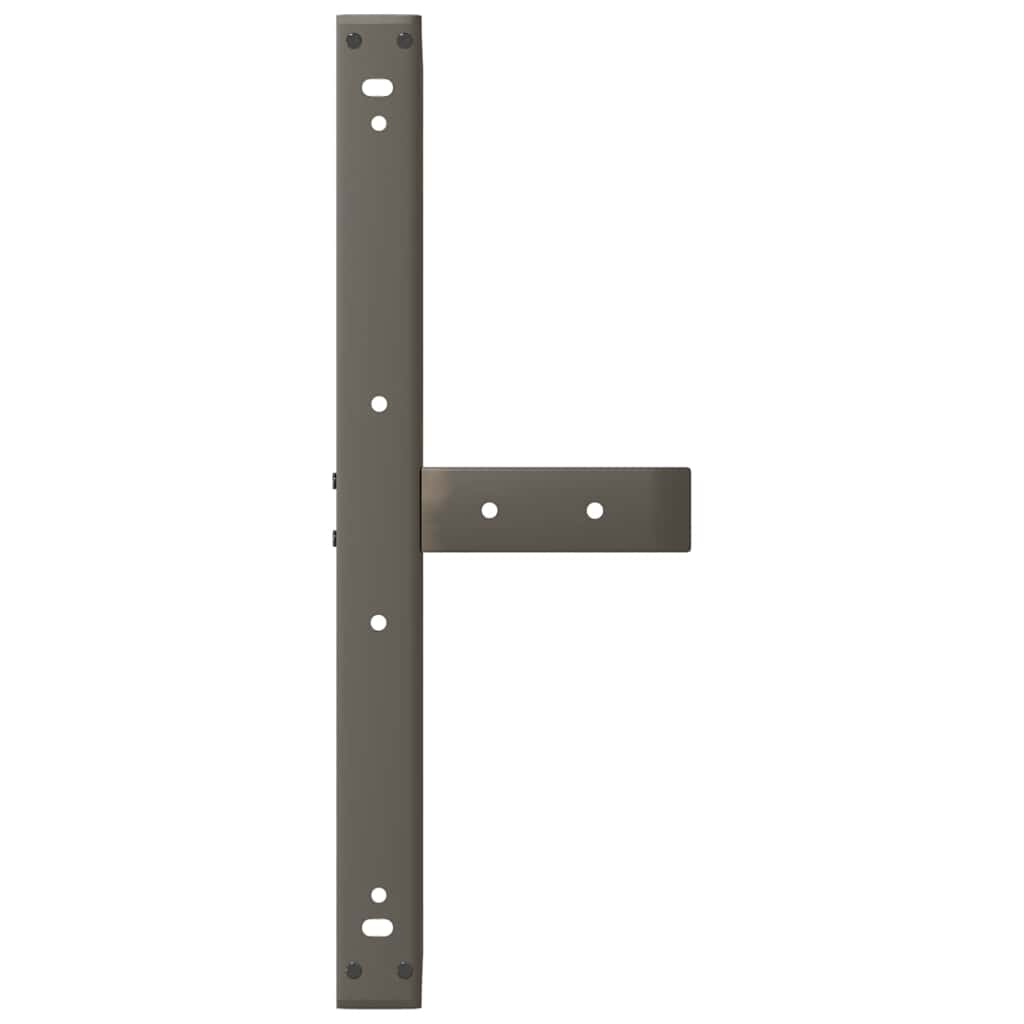 sofabordsben T-formet 2 stk. sort 70x25x(42-43) cm stål
