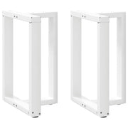 spisebordsben T-formet 2 stk. hvid 50x35x(72-73) cm stål