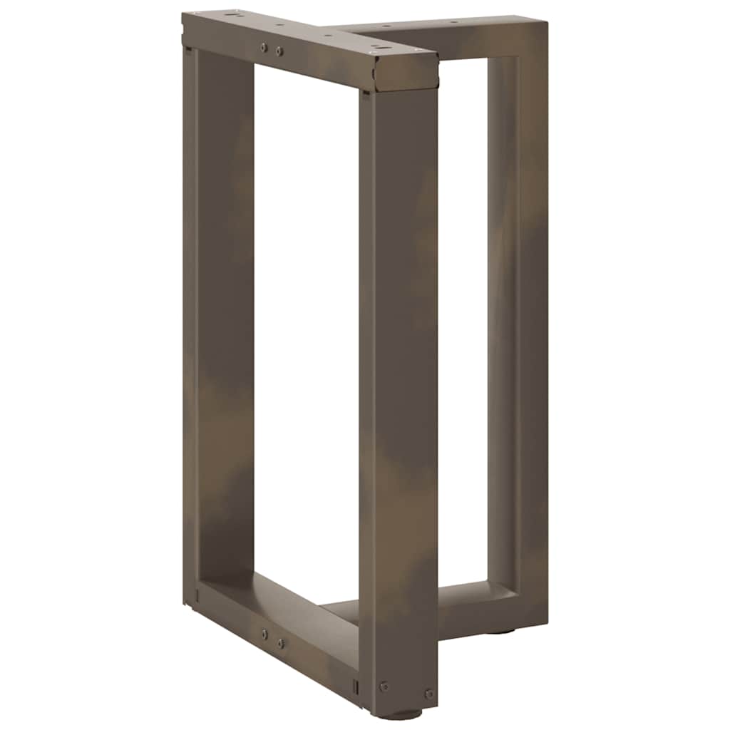 spisebordsben T-formet 2 stk. sort 50x35x(72-73) cm stål