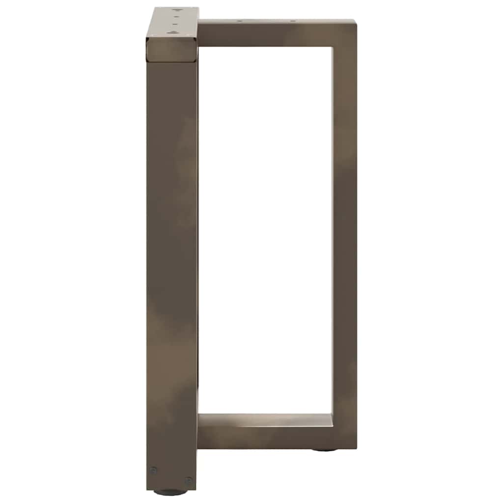 spisebordsben T-formet 2 stk. sort 50x35x(72-73) cm stål