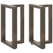 spisebordsben T-formet 2 stk. sort 60x35x(72-73) cm stål