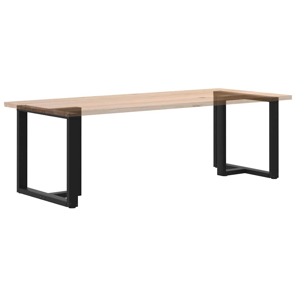 spisebordsben T-formet 2 stk. sort 70x35x(72-73) cm stål