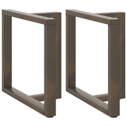 spisebordsben T-formet 2 stk. sort 70x35x(72-73) cm stål
