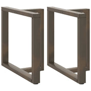 spisebordsben T-formet 2 stk. sort 80x35x(72-73) cm stål