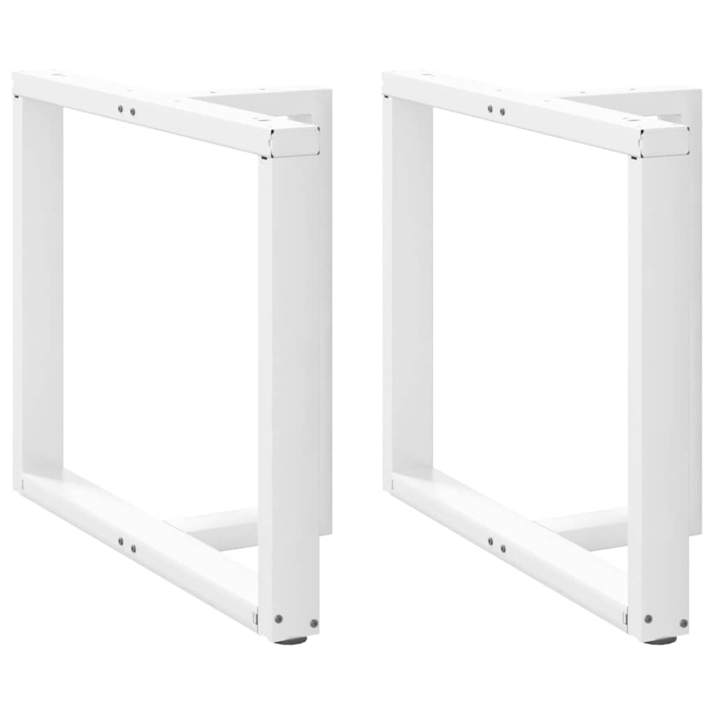 spisebordsben T-formet 2 stk. hvid 90x35x(72-73) cm stål