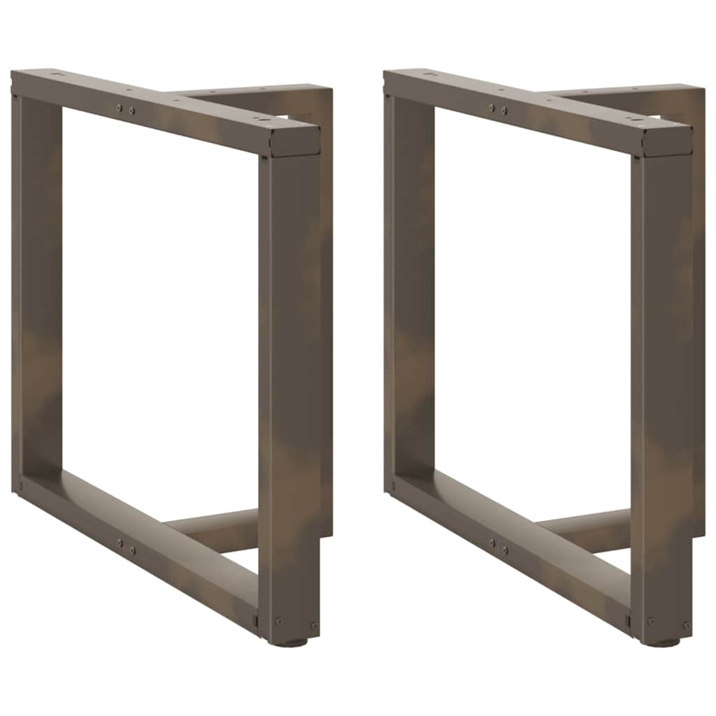 spisebordsben T-formet 2 stk. sort 90x35x(72-73) cm stål
