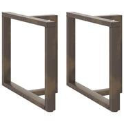 spisebordsben T-formet 2 stk. sort 90x35x(72-73) cm stål