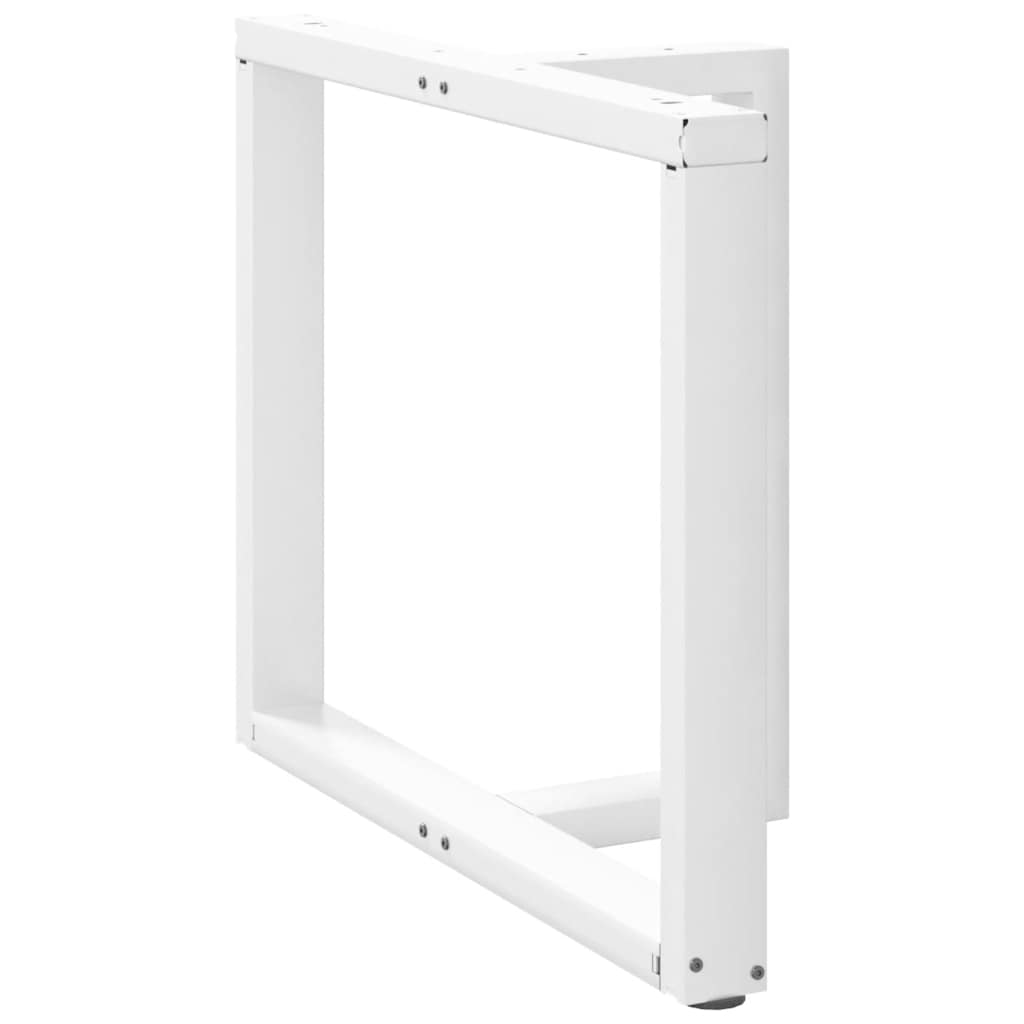 spisebordsben T-formet 2 stk. hvid 100x35x(72-73) cm stål