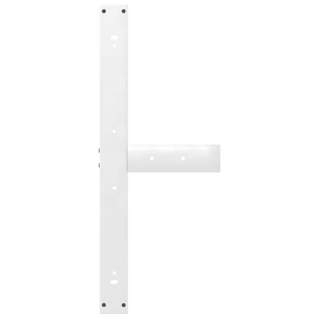 spisebordsben T-formet 2 stk. hvid 100x35x(72-73) cm stål