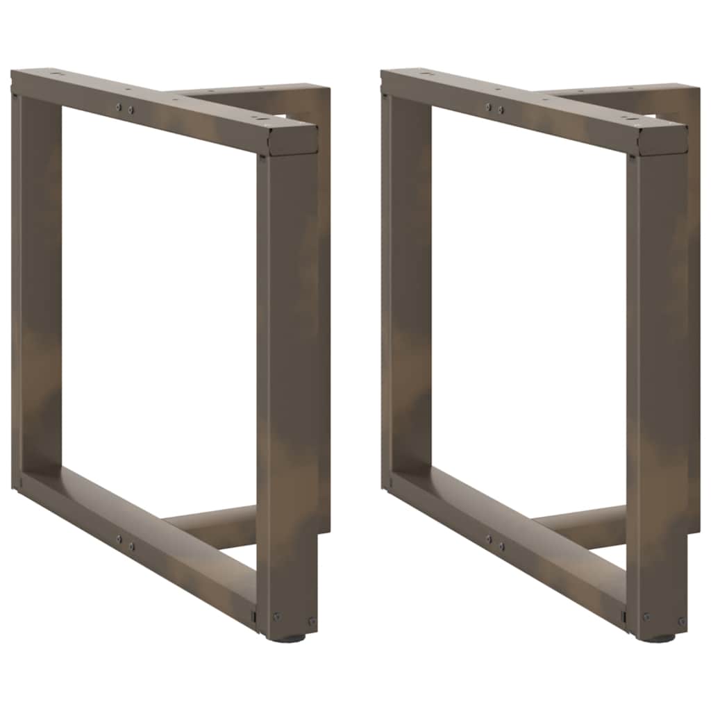 spisebordsben T-formet 2 stk. sort 100x35x(72-73) cm stål