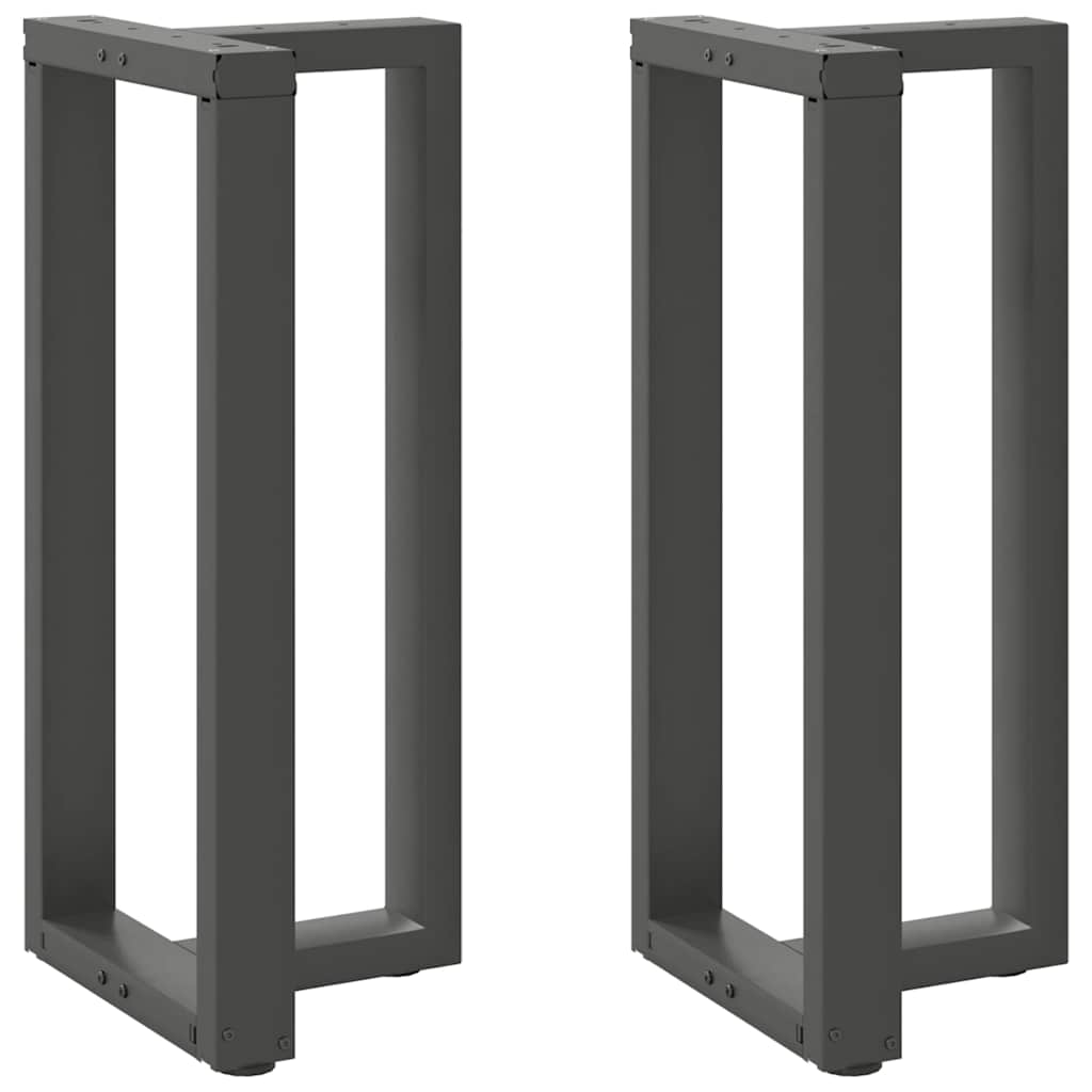 barbordsben T-formet 2 stk. antracit 40x35x(90-91) cm stål