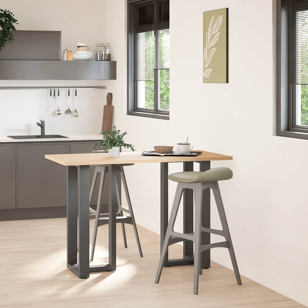 barbordsben T-formet 2 stk. antracit 40x35x(90-91) cm stål