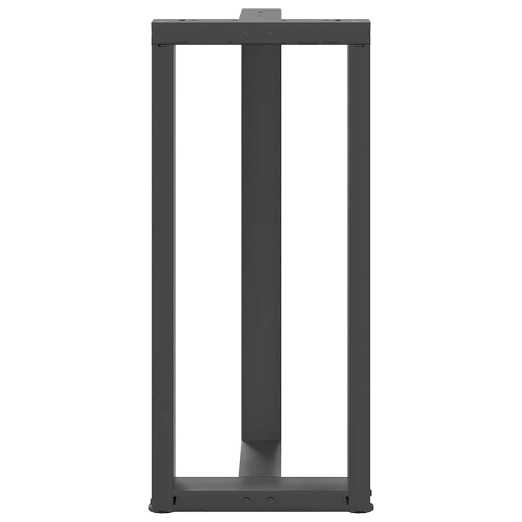 barbordsben T-formet 2 stk. antracit 40x35x(90-91) cm stål