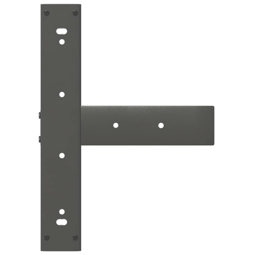 barbordsben T-formet 2 stk. antracit 40x35x(90-91) cm stål