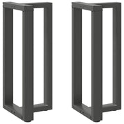 barbordsben T-formet 2 stk. antracit 50x35x(90-91) cm stål
