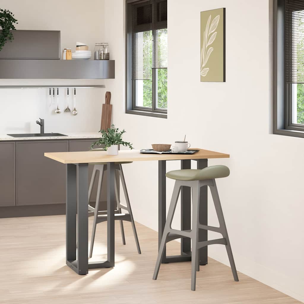 barbordsben T-formet 2 stk. antracit 50x35x(90-91) cm stål