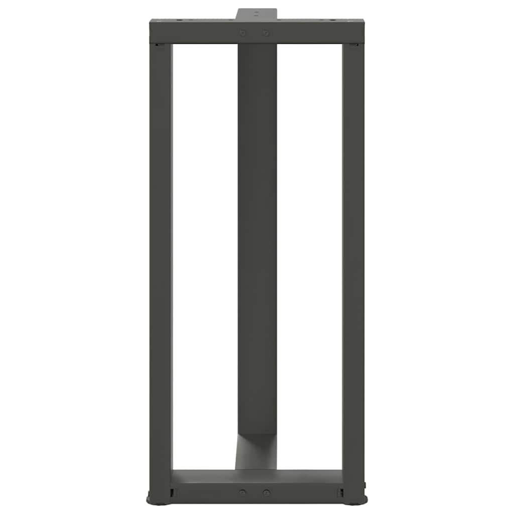 barbordsben T-formet 2 stk. antracit 50x35x(90-91) cm stål