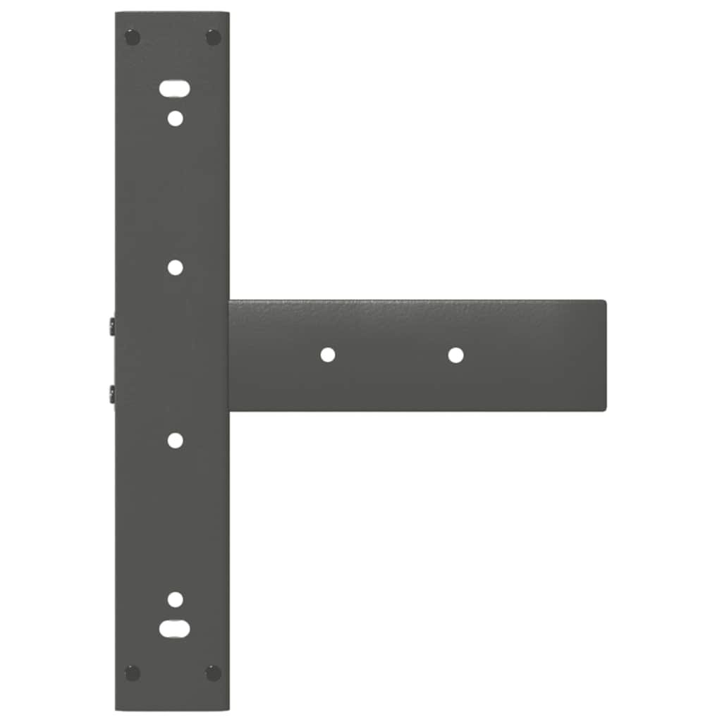 barbordsben T-formet 2 stk. antracit 50x35x(90-91) cm stål