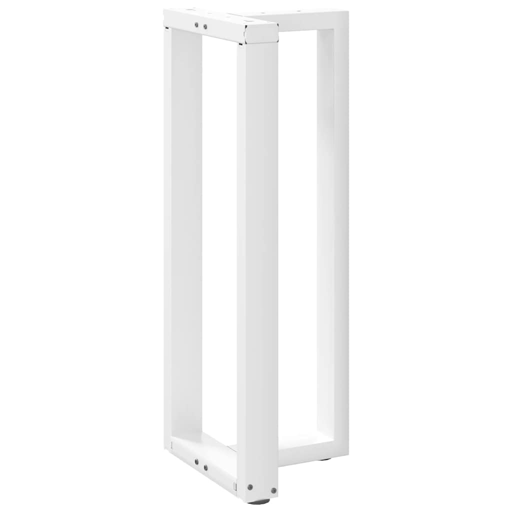 barbordsben T-formet 2 stk. hvid 40x35x(100-101) cm stål