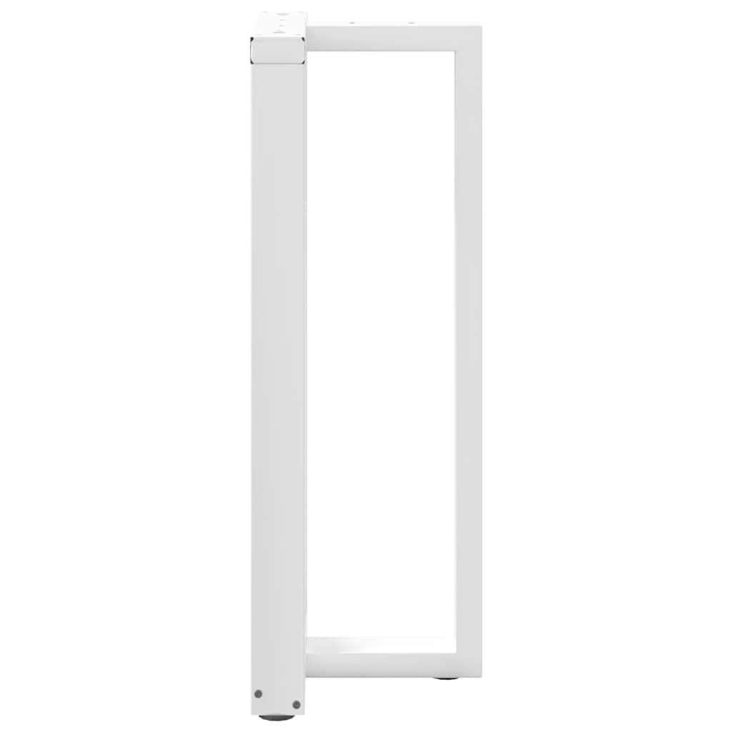 barbordsben T-formet 2 stk. hvid 40x35x(100-101) cm stål