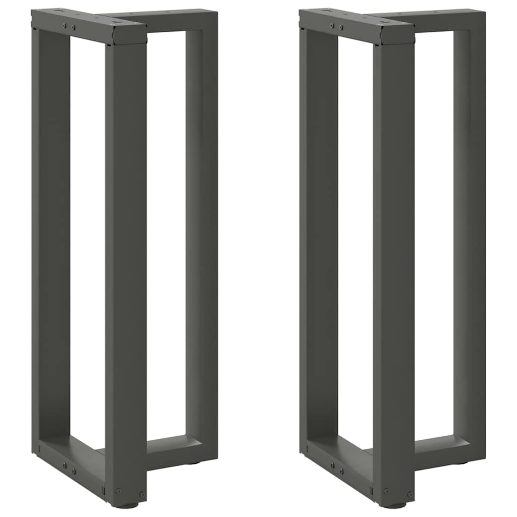 barbordsben T-formet 2 stk. antracit 40x35x(100-101) cm stål