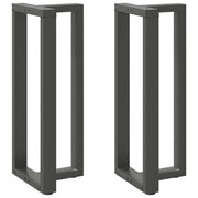 barbordsben T-formet 2 stk. antracit 40x35x(100-101) cm stål
