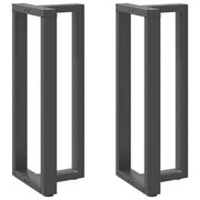 barbordsben T-formet 2 stk. antracit 50x35x(100-101) cm stål