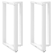 barbordsben T-formet 2 stk. hvid 60x35x(100-101) cm stål