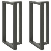 barbordsben T-formet 2 stk. antracit 60x35x(100-101) cm stål