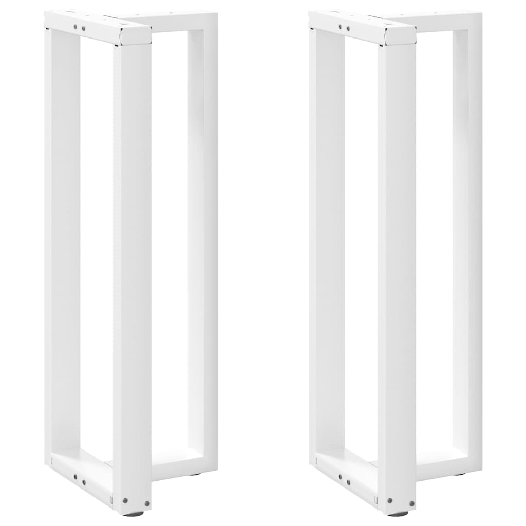 barbordsben T-formet 2 stk. hvid 50x35x(110-111) cm stål