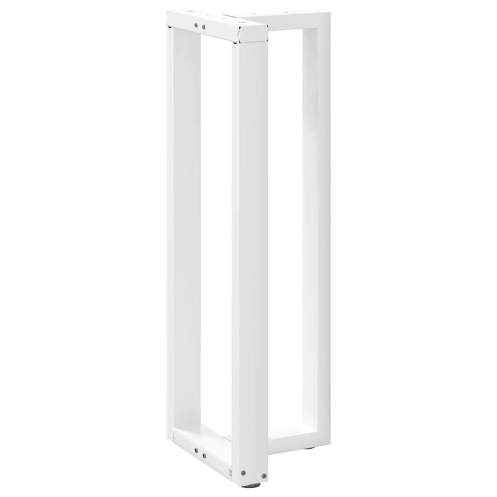 barbordsben T-formet 2 stk. hvid 50x35x(110-111) cm stål