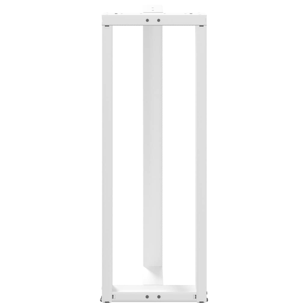 barbordsben T-formet 2 stk. hvid 50x35x(110-111) cm stål