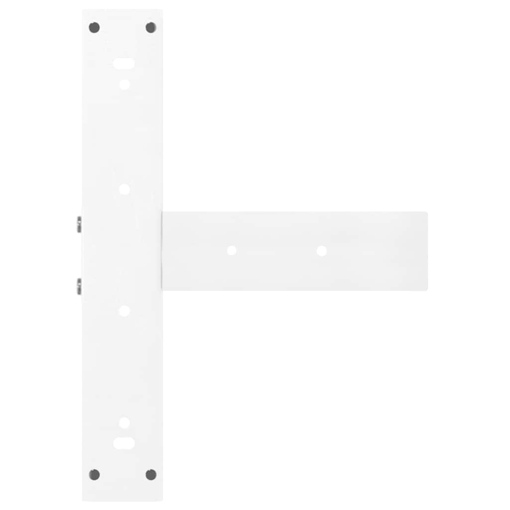 barbordsben T-formet 2 stk. hvid 50x35x(110-111) cm stål