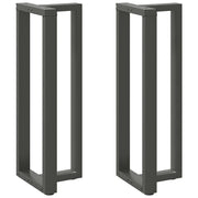 barbordsben T-formet 2 stk. antracit 50x35x(110-111) cm stål