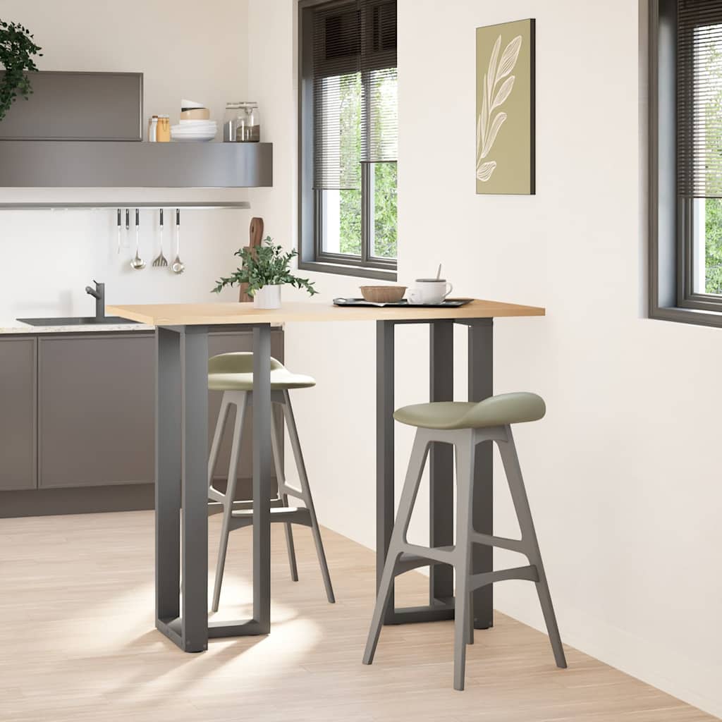 barbordsben T-formet 2 stk. antracit 50x35x(110-111) cm stål