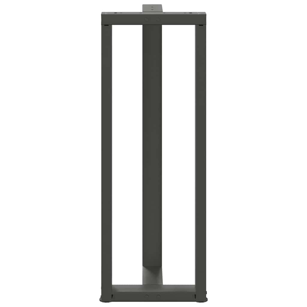 barbordsben T-formet 2 stk. antracit 50x35x(110-111) cm stål