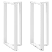 barbordsben T-formet 2 stk. hvid 60x35x(110-111) cm stål