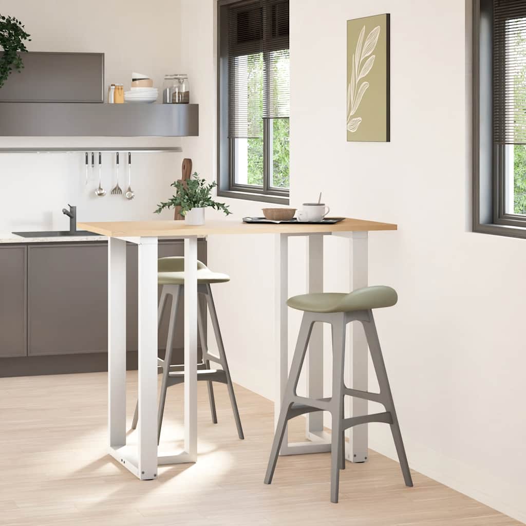 barbordsben T-formet 2 stk. hvid 60x35x(110-111) cm stål
