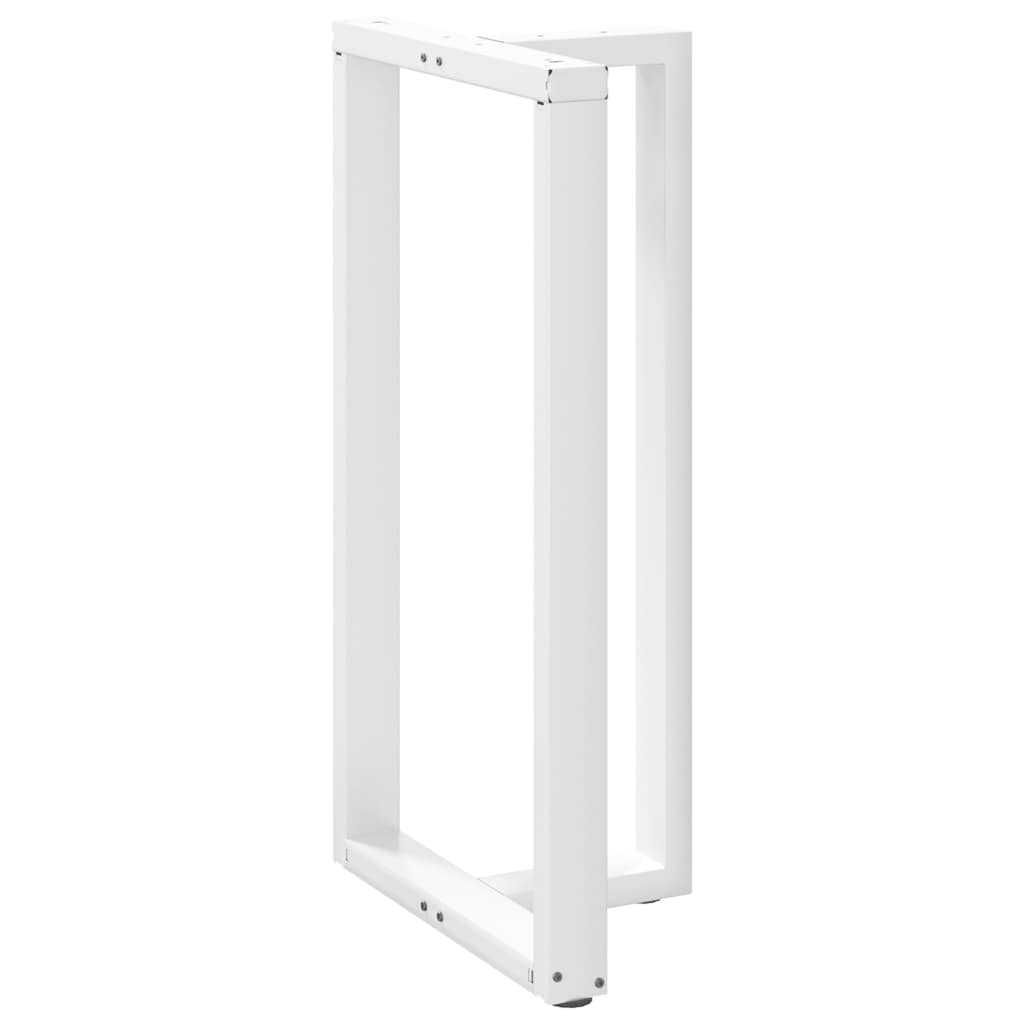 barbordsben T-formet 2 stk. hvid 60x35x(110-111) cm stål