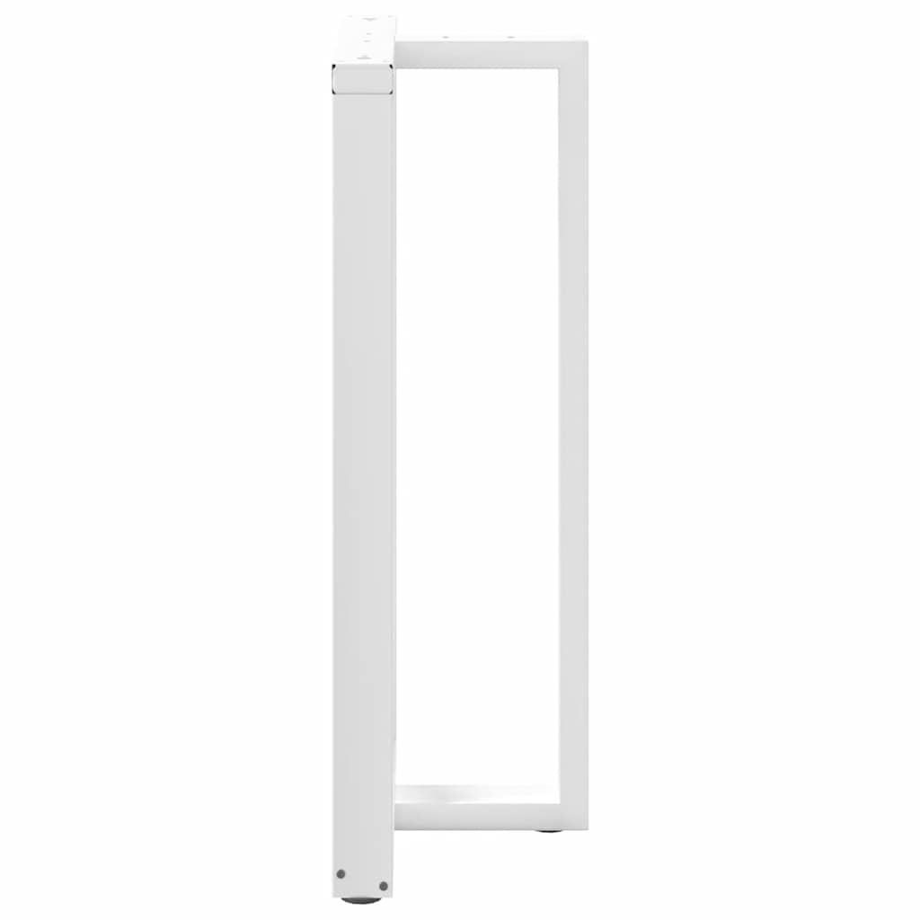 barbordsben T-formet 2 stk. hvid 60x35x(110-111) cm stål