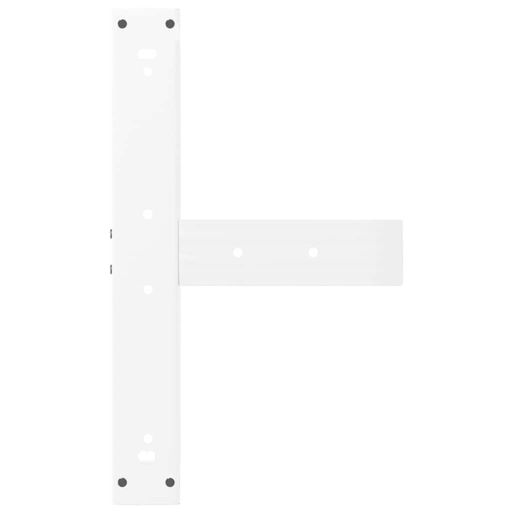 barbordsben T-formet 2 stk. hvid 60x35x(110-111) cm stål