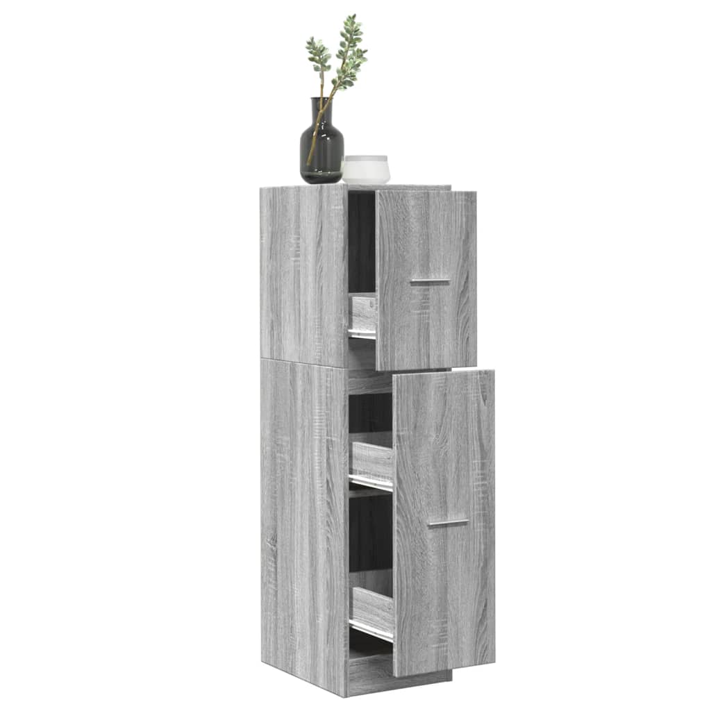 apotekerskab 30x41x118 cm konstrueret træ grå sonoma-eg
