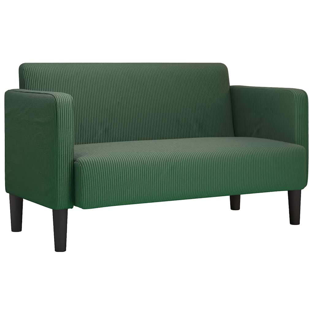 elskovssofa 109 cm fløjlsstof mørkegrøn