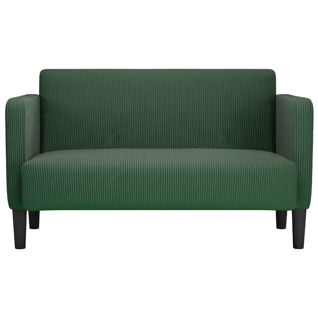elskovssofa 109 cm fløjlsstof mørkegrøn