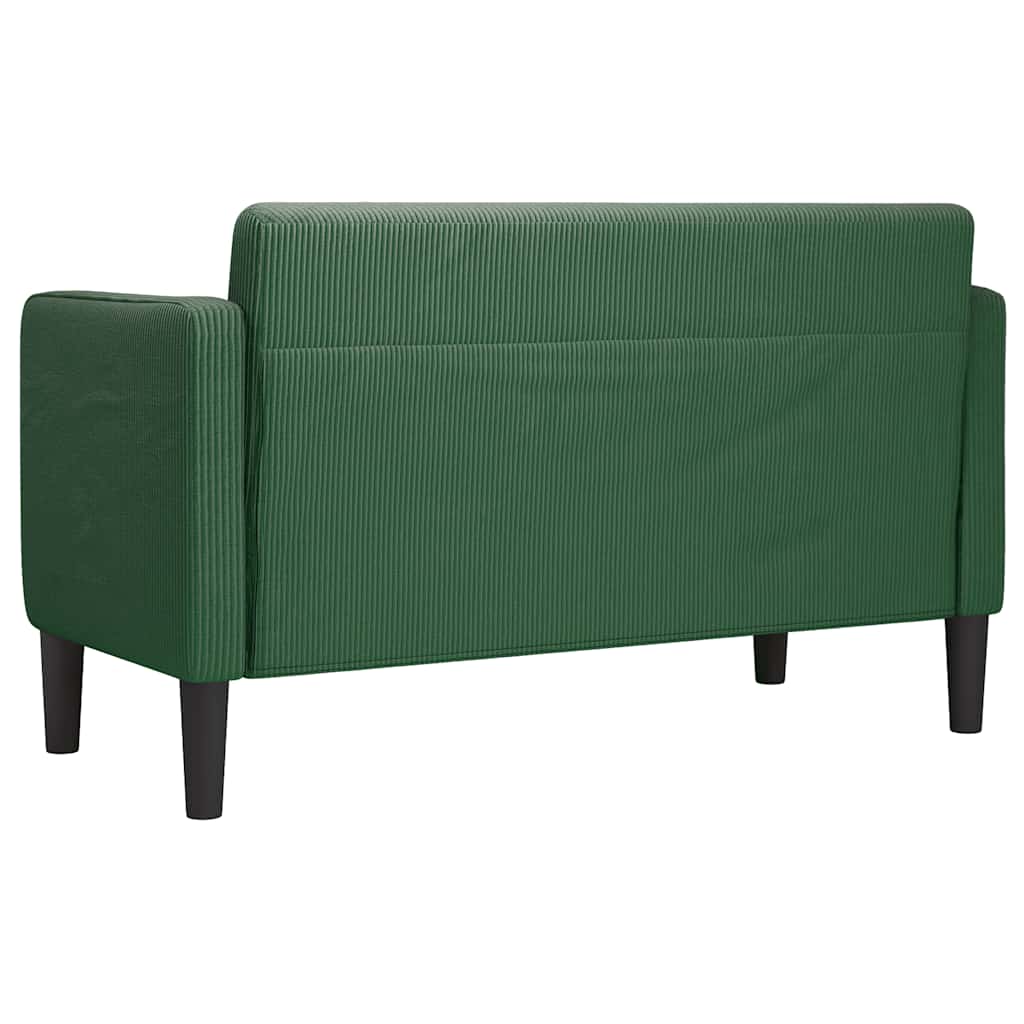 elskovssofa 109 cm fløjlsstof mørkegrøn
