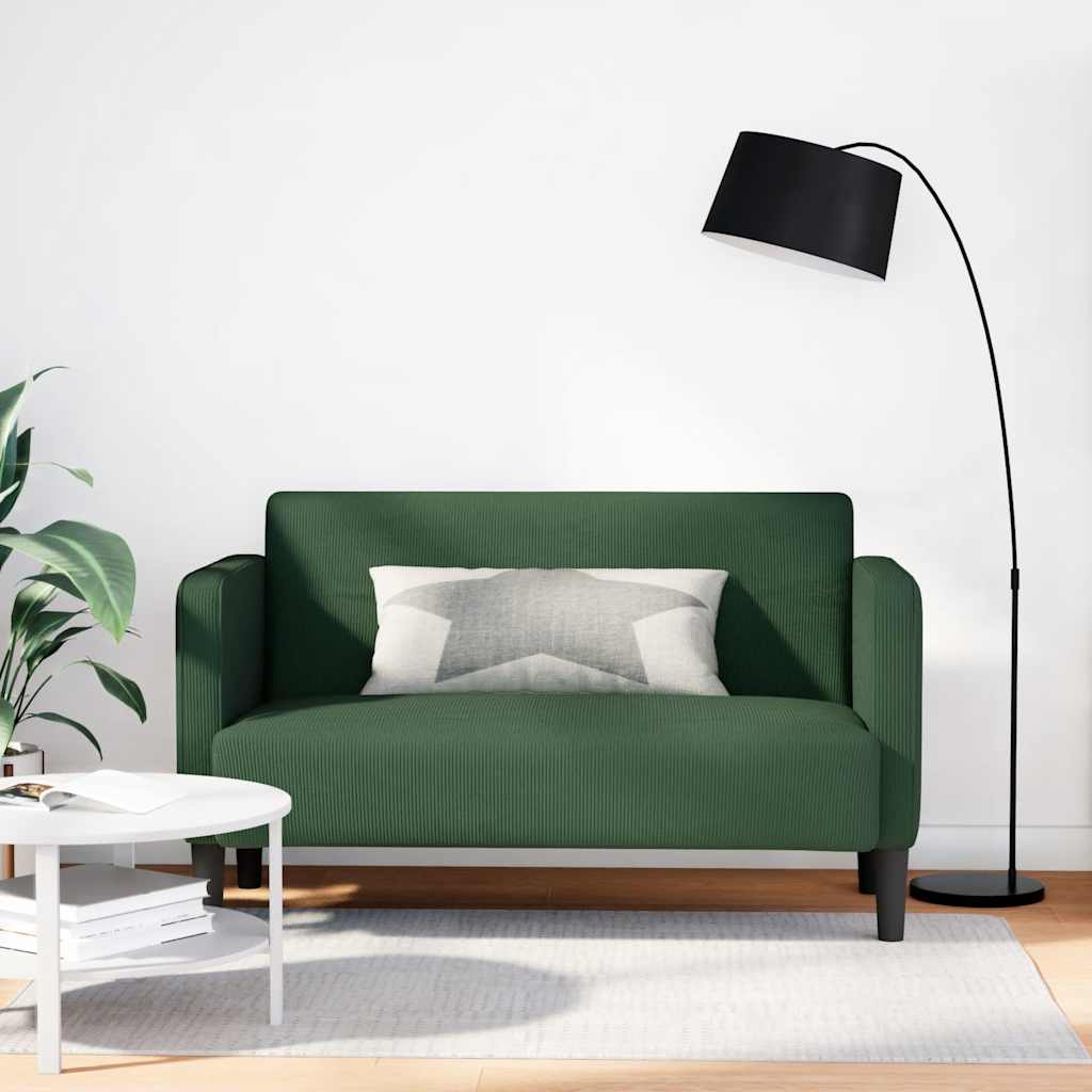 elskovssofa 109 cm fløjlsstof mørkegrøn