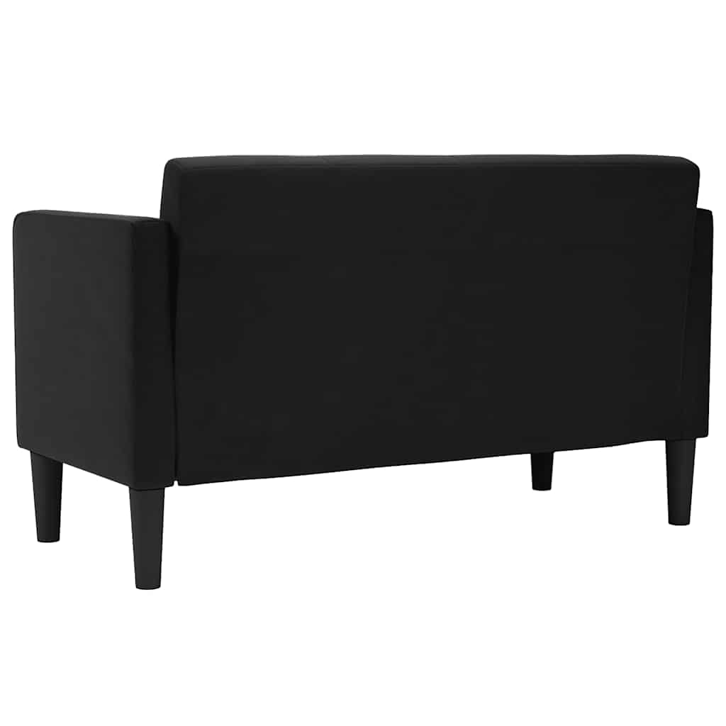 elskovssofa 111 cm fløjl sort