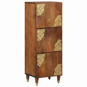 Highboard med skuffe Brun 40 x 33.5 x 110 cm Massivt mangotræ