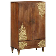 Highboard med hylde Brun 60 x 33,5 x 100 cm Massivt mangotræ