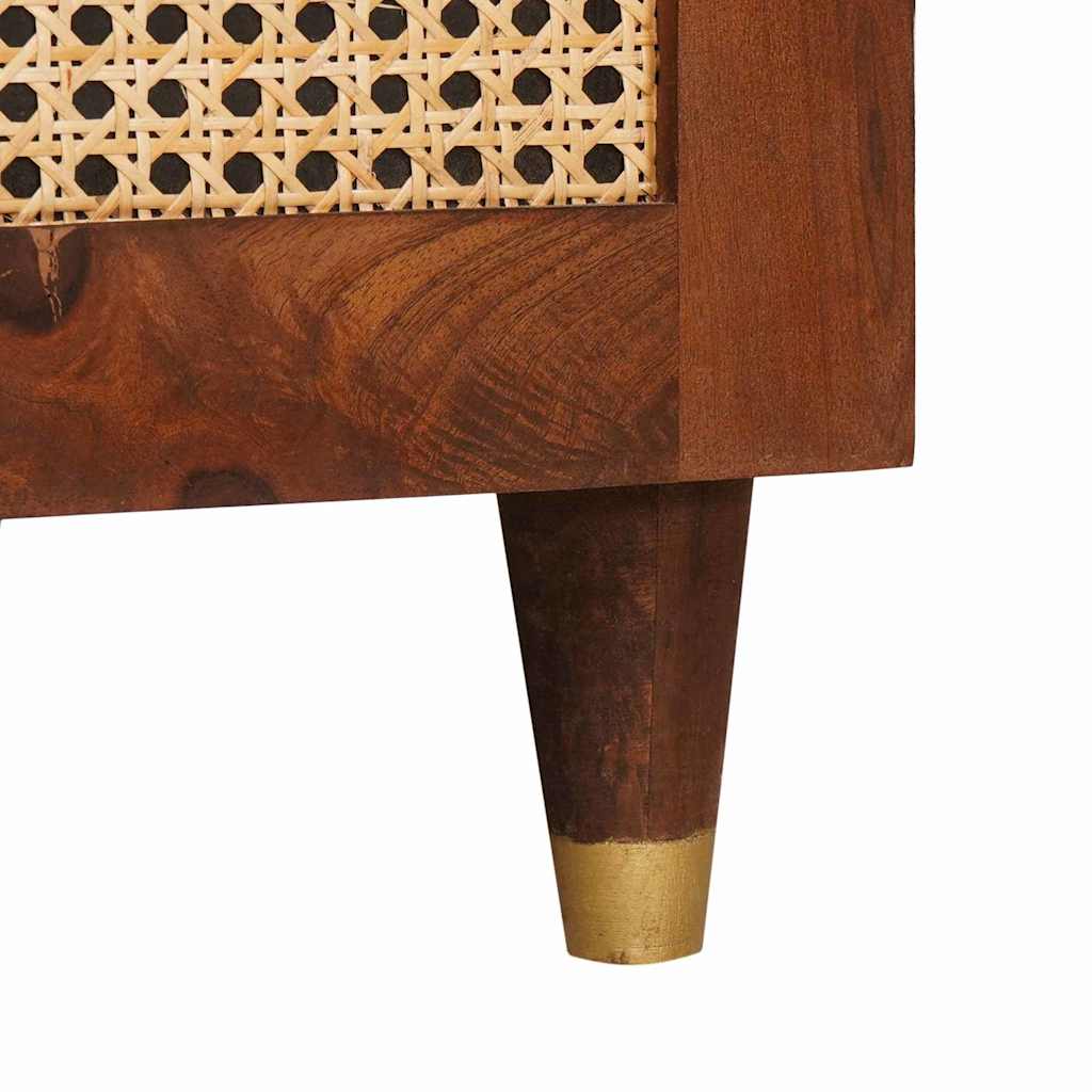 Sofaborde Brun 80 x 50 x 40 cm Rattan og solid mango træ